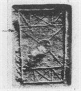 Oberseite des fränkischen Grabsteins von Niederdollendorf