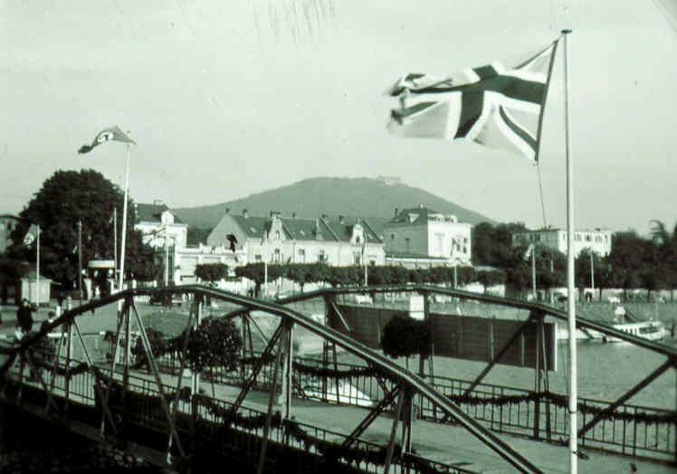 Anleger der elektrischen Fähre während des Treffens Hitler-Chamberlain