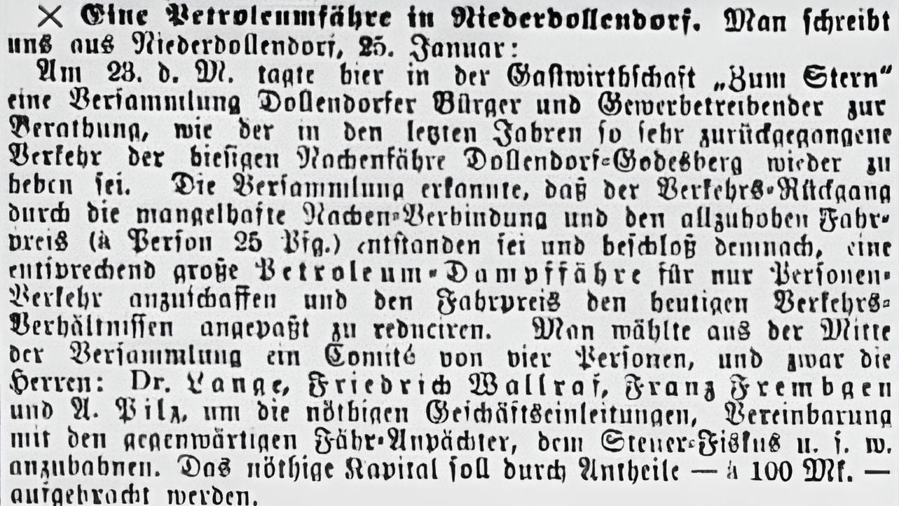 Beschluss Petroleumfähre 1894