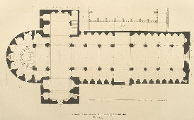 Sulpiz Boisserée - "Die Abteikirche zu Heisterbach" - Grundriss