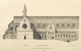 Sulpiz Boisserée - "Die Abteikirche zu Heisterbach" - Längenaufriss