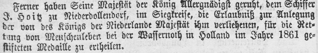 Zeitungsausschnitt Kölnische Zeitung vom 18.06.1863