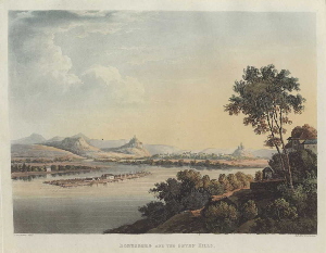 Illustrationen von Rhein und Siebengebirge