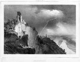 Illustrationen von Rhein und Siebengebirge