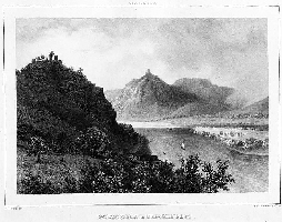 Illustrationen von Rhein und Siebengebirge