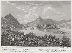 Illustrationen von Rhein und Siebengebirge