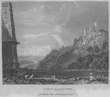 Illustrationen von Rhein und Siebengebirge