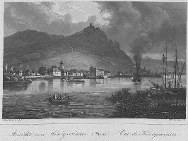 Illustrationen von Rhein und Siebengebirge
