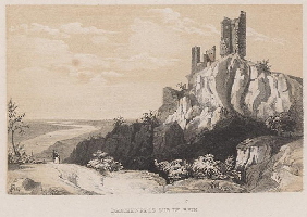 Illustrationen von Rhein und Siebengebirge