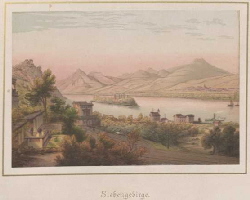 Illustrationen von Rhein und Siebengebirge