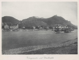 Illustrationen von Rhein und Siebengebirge