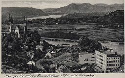 Illustrationen von Rhein und Siebengebirge