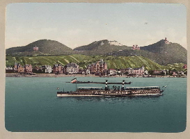 Illustrationen von Rhein und Siebengebirge