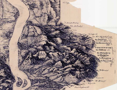 Karte von Rhein und Siebengebirge - Ausschnitt