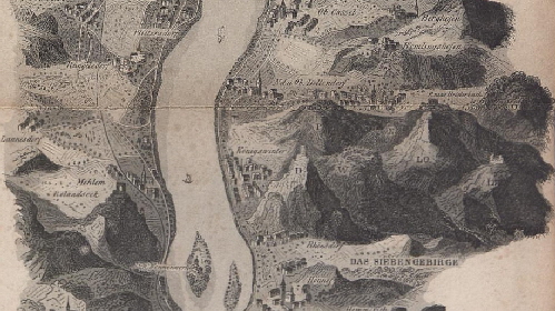 Karte von Rhein und Siebengebirge - Ausschnitt