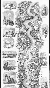 Karte von Rhein und Siebengebirge