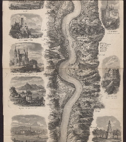 Karte von Rhein und Siebengebirge