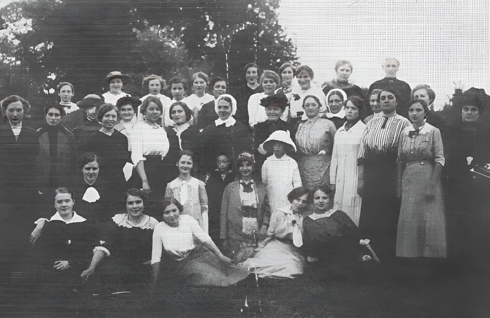 Lazarettpersonal aus Eisenbahnerheim und Probsthof