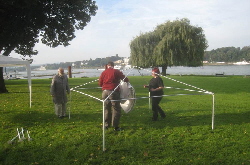 Aufbau der Pavillons