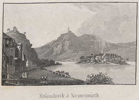 Illustrationen von Rhein und Siebengebirge