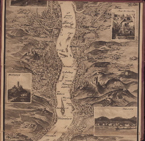 Karte von Rhein und Siebengebirge