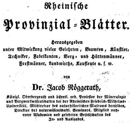 Rheinische Provinzial-Bätter von 1835